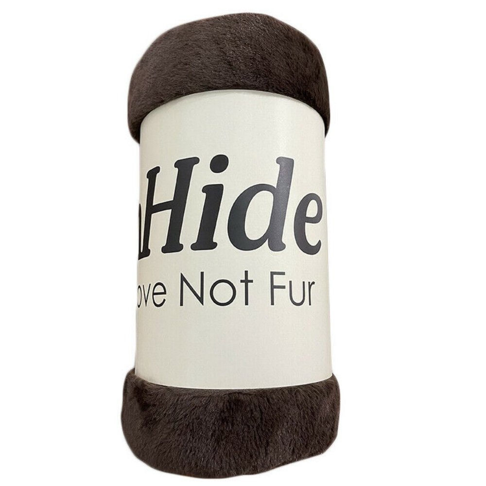 UnHide Lil' Marshmallow Blanket Chocolate Brown For Love Not Fur Throw New Marsh